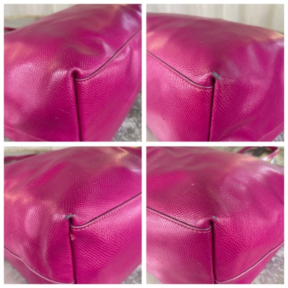 COACH CITY TOTE IN CROSSGRAIN LEATHER F35355 IM/CRANBERRY - Picture 11 of 12